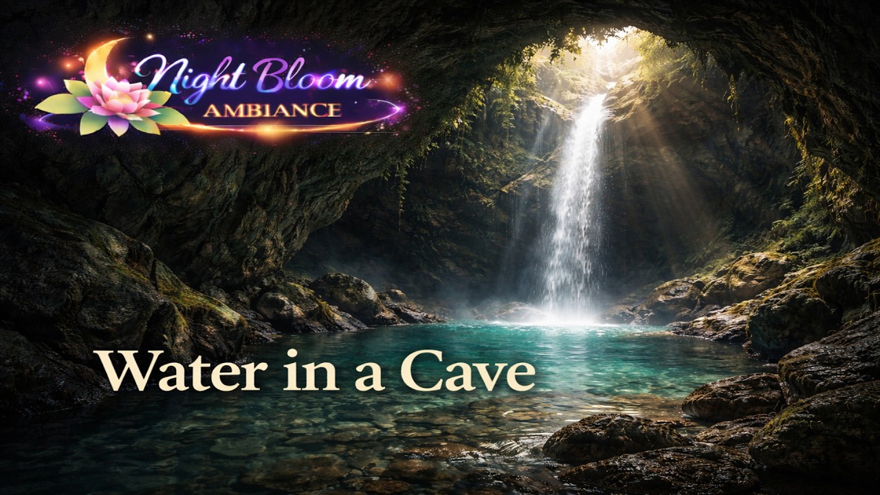 No Ads, Water in a Cave Sounds- Black Screen – Underwater Caverns | Deep Sleep & Relaxing Ambience