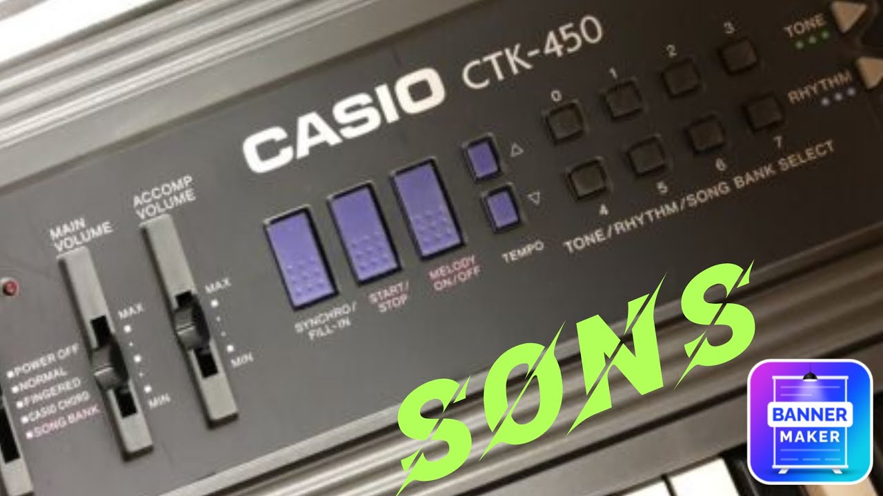 Todos os sons do teclado Casio CTK 450