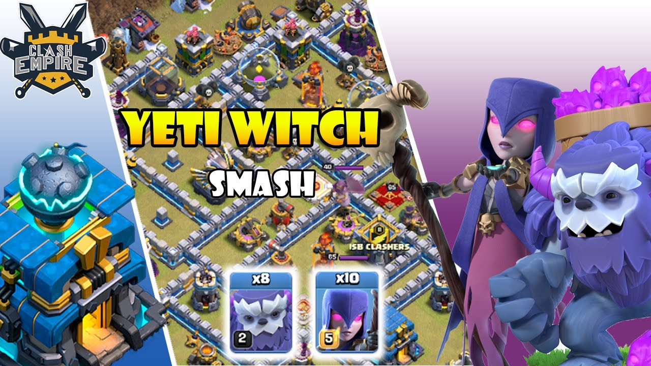 INSANE TH12 META!! Yeti Witch Attack Th12 | Best Th12 Attack Strategy | Th12 Yeti Witch Attack