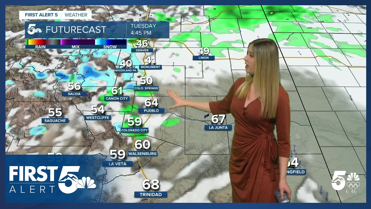 Gusty cold front on Tuesday brings spotty evening showers