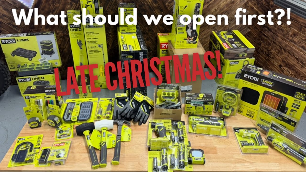 Over 20 New Ryobi Tools! - Late Christmas (Box Opening ONLY!) What should we open first?