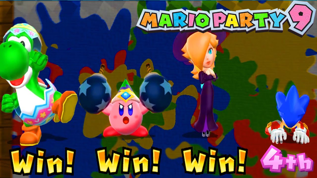 Mario Party 9 Minigames High Rollers - Yoshi vs Birdo vs Rosalina vs Sonic ( Master Difficulty )
