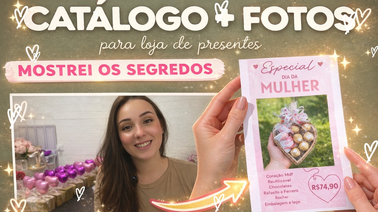 🩷COMO FAZER CATÁLOGO DE PRESENTES NO CANVA 🩷| COMO FAZER BOAS FOTOS|  Passo a Passo com dicas 📸