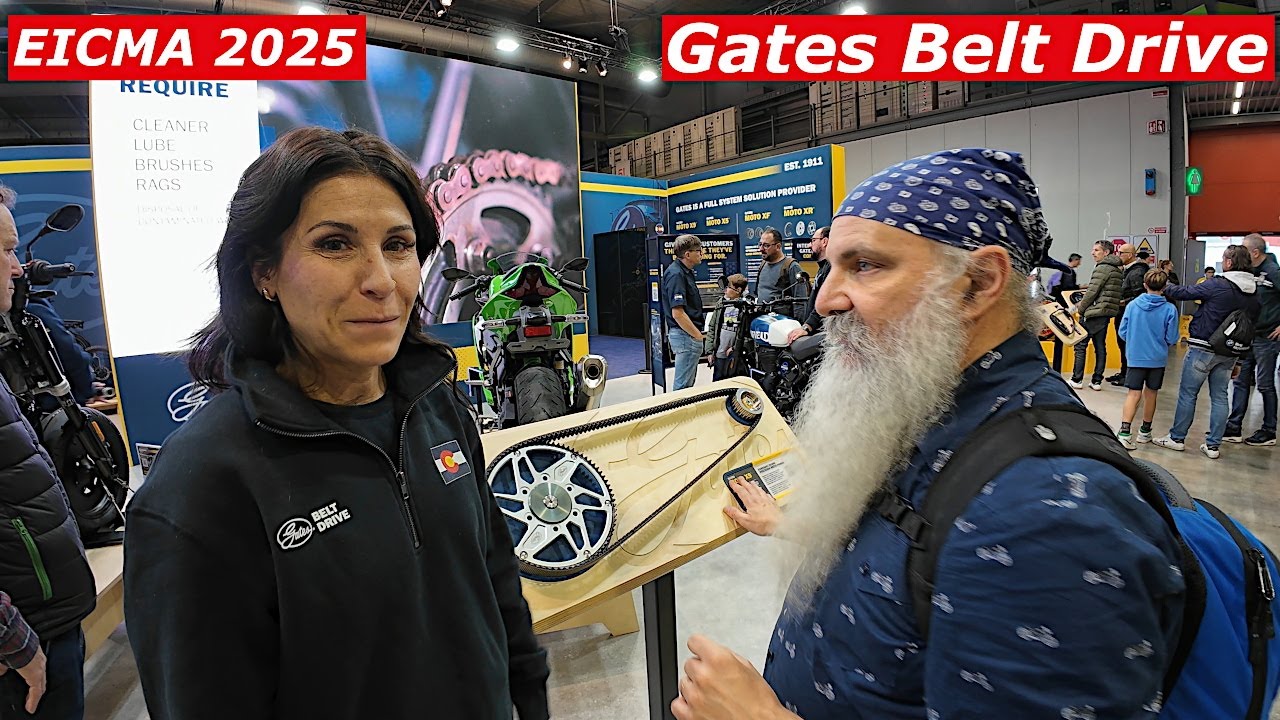 Ременные приводы Gates: интервью на EICMA | Ремень против цепи | Ременной привод на спортивном мо...