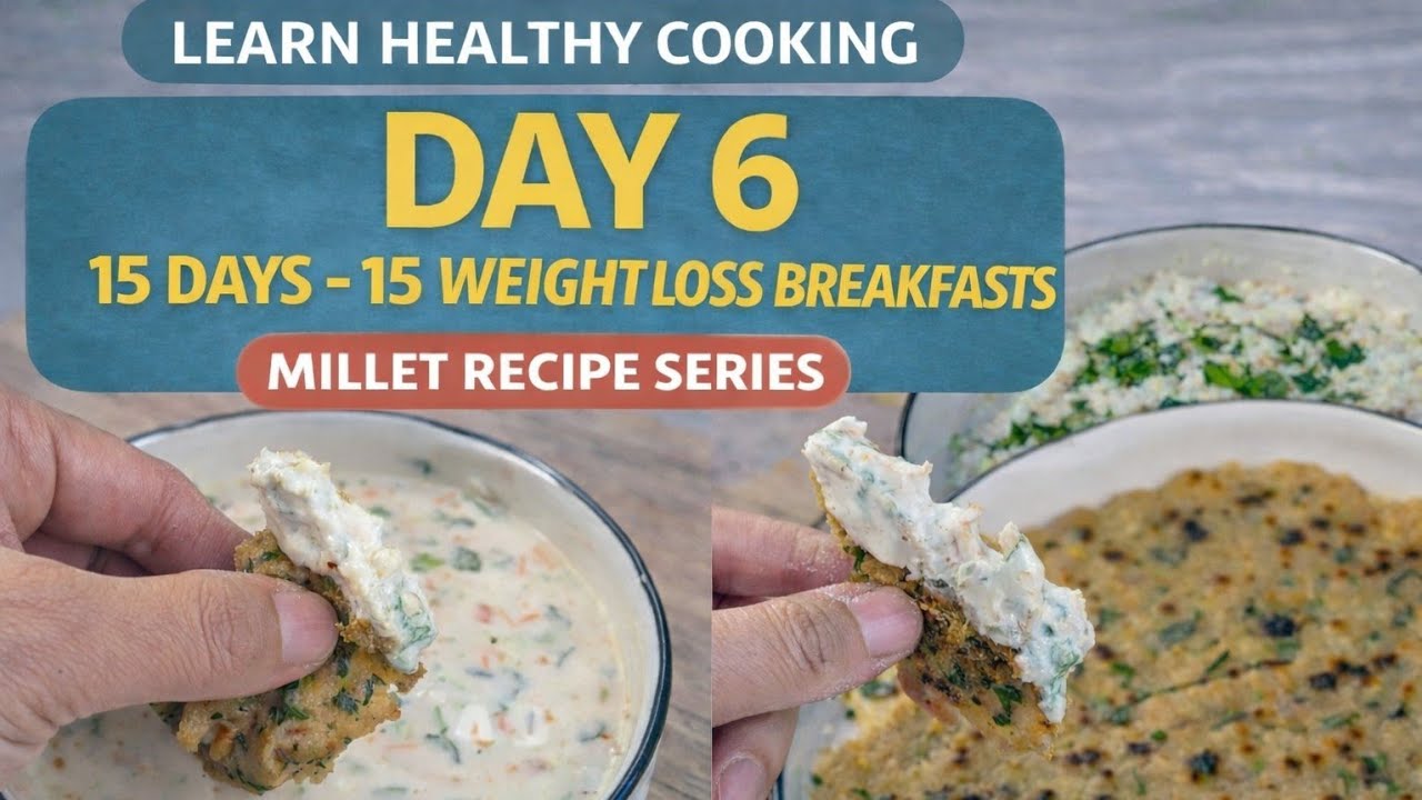 Juwar Chilla Recipe | Healthy Weight Loss Breakfast | 5 Minute Millet Recipe | Day 6