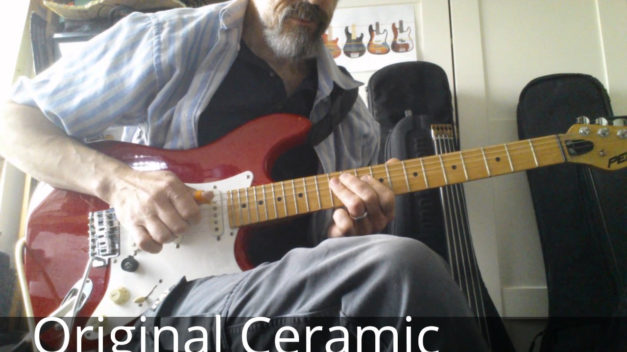 USA 1993 Peavey Predator pickup swap - original to Ironstone Silver