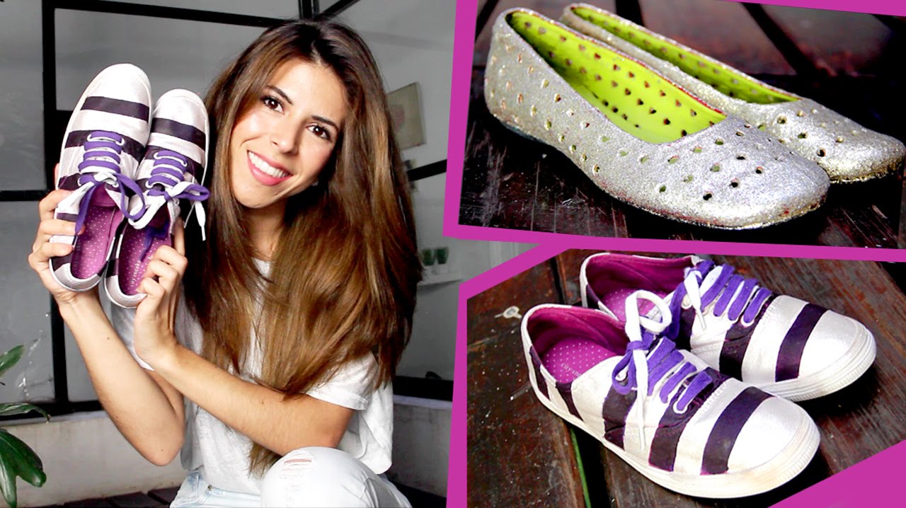 DIY: RENUEVA TUS ZAPATOS VIEJOS! ¡2 IDEAS SUPER DIVERTIDAS! ツ ✿ por Lau