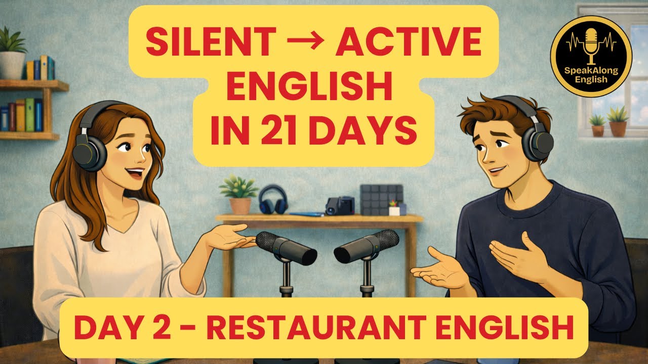 Learn English at the Restaurant  | Easy Conversations for beginners | SpeakAlong English