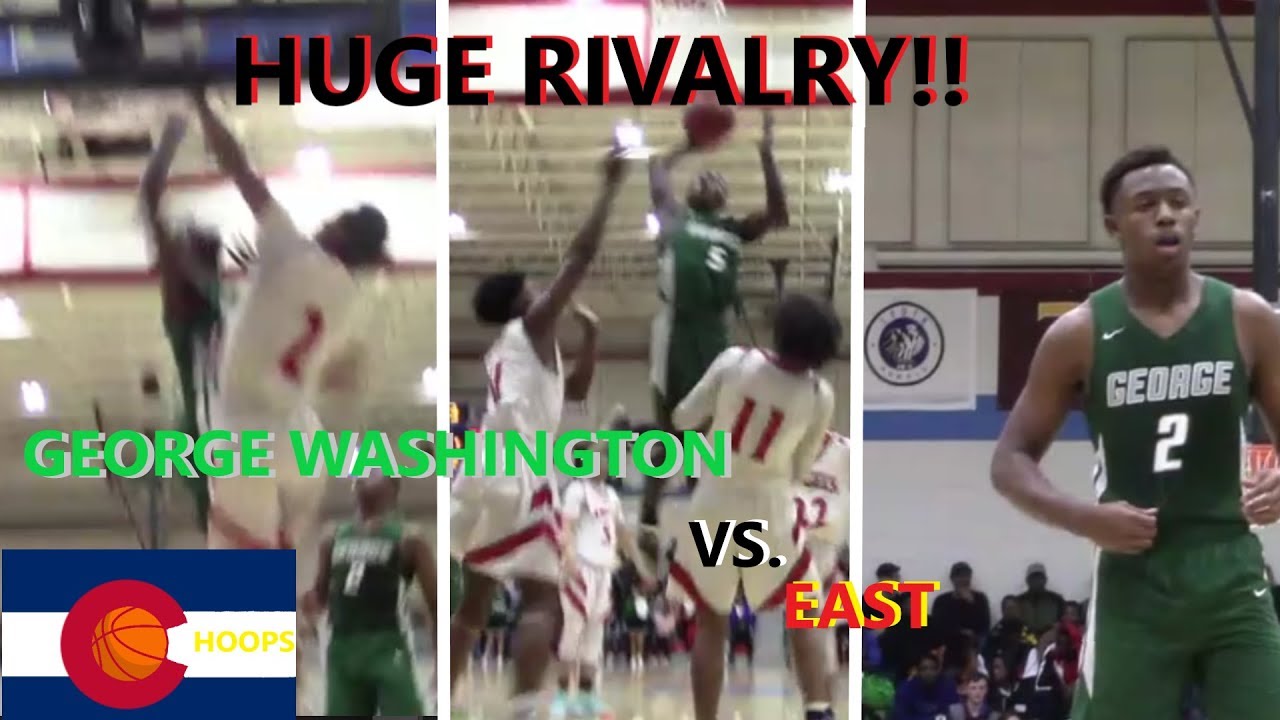 HUGE RIVALRY GAME East vs. Geogre Washington **TWO POSTERS** in front of packed stadium