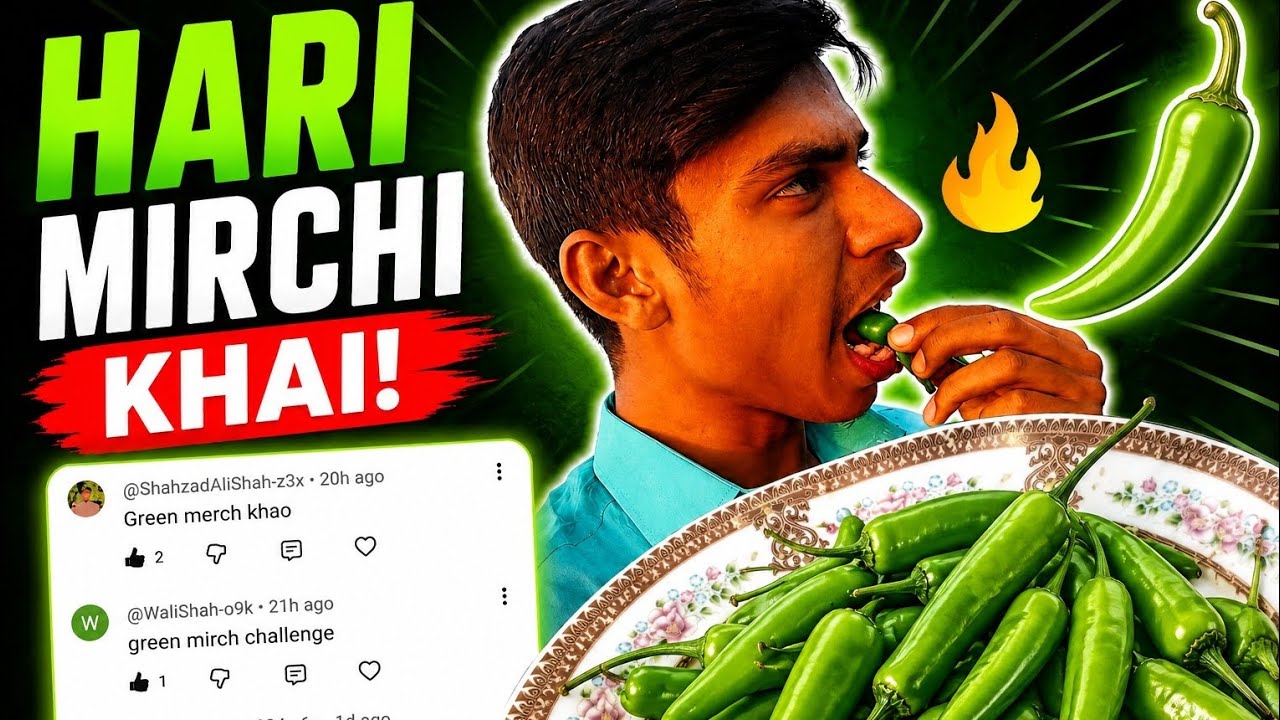 Hari Mirchi Challenge Ne Halat Kharab Kar Di 😱🥵🥵