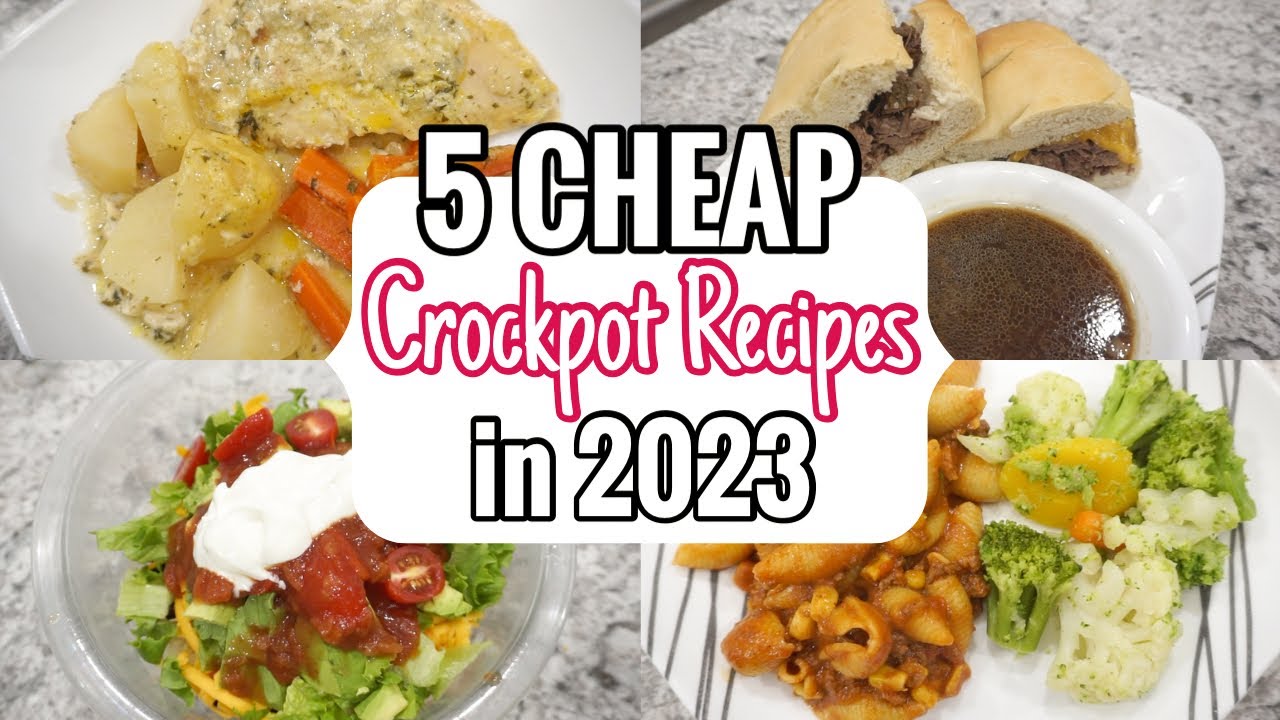 5 CHEAP & EASY Slow Cooker Dinner Recipes | Crockpot Recipes on a budget | Simple and TASTY Dinners