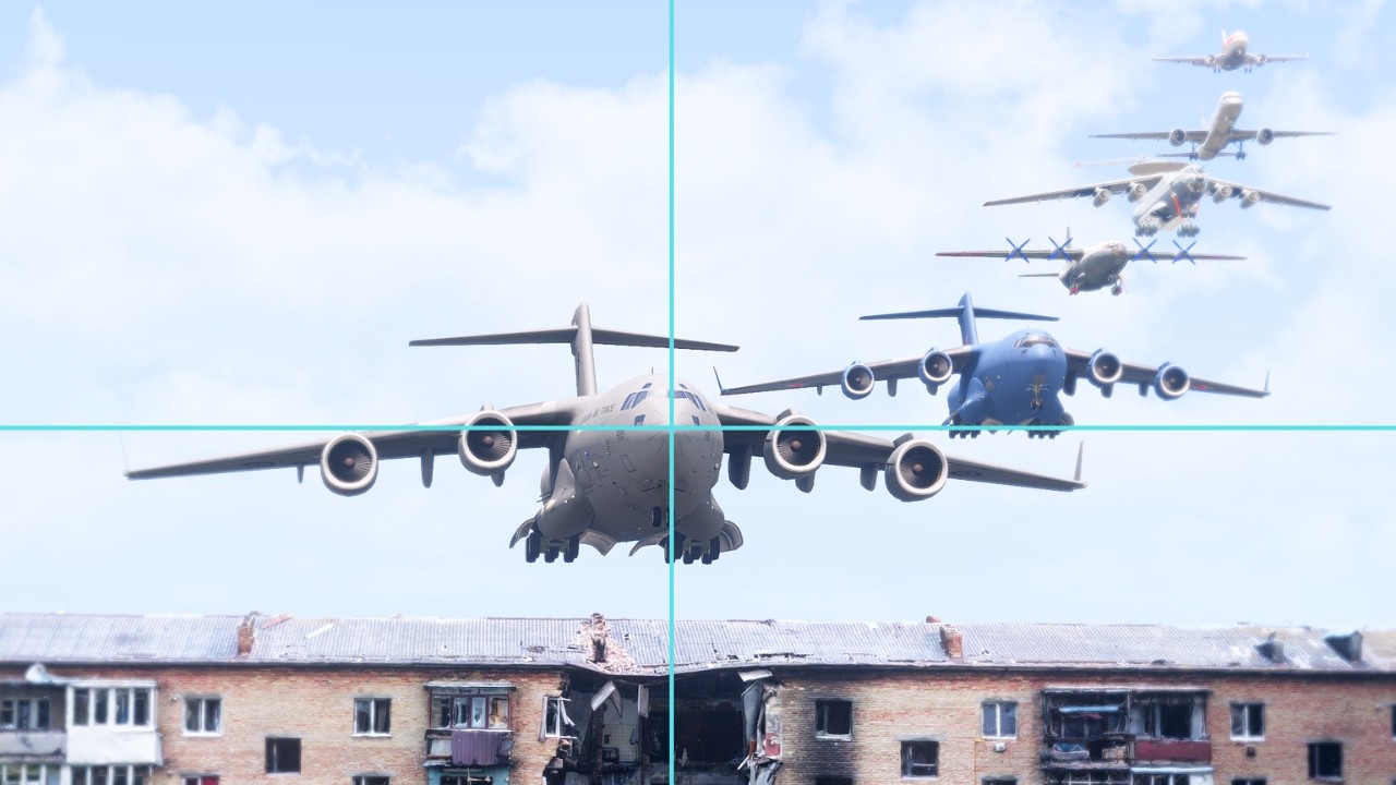 Russian Cargo Jets Attempting Landing at Airbase but Shot Down by Missile