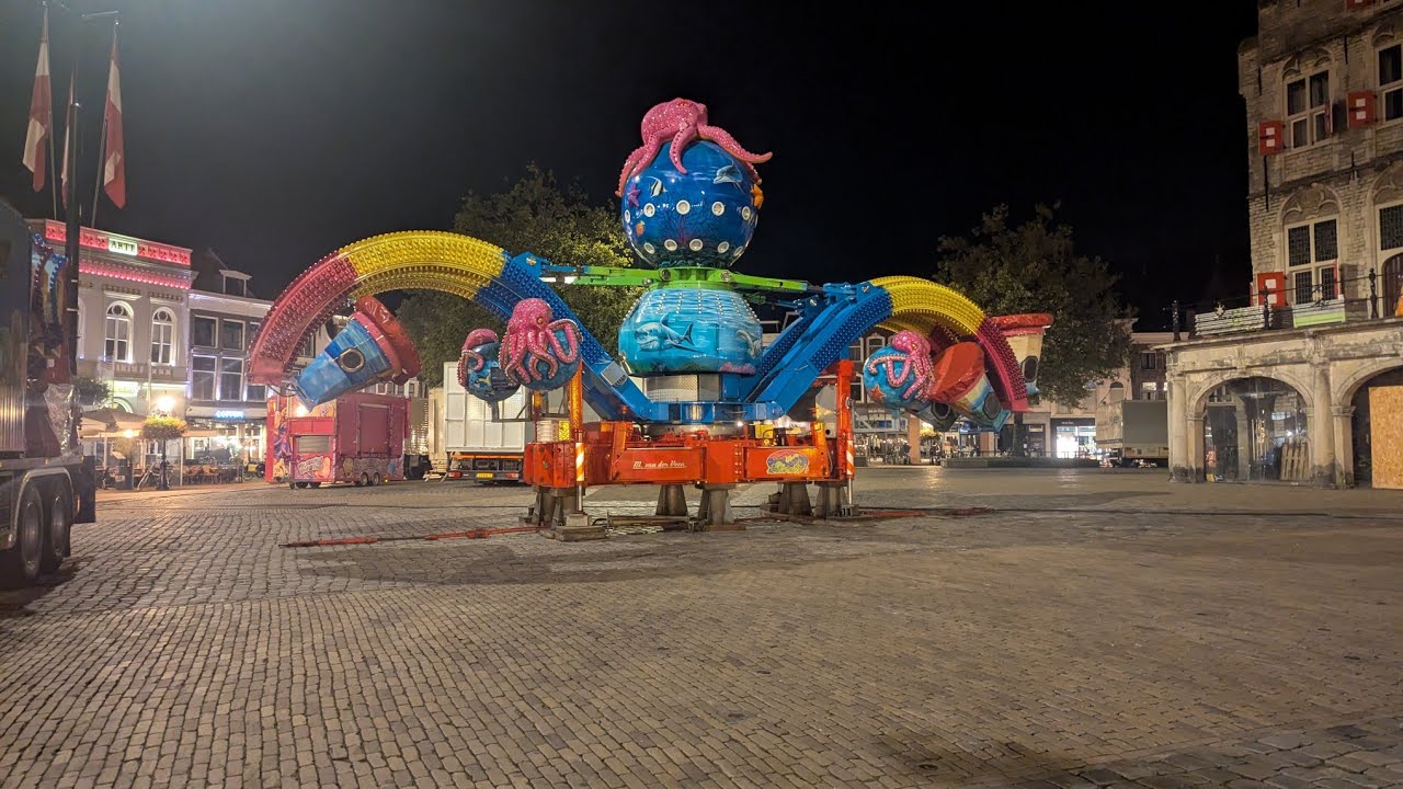 Transport en opbouw kermis Gouda 2025   deel 1 #kermis 