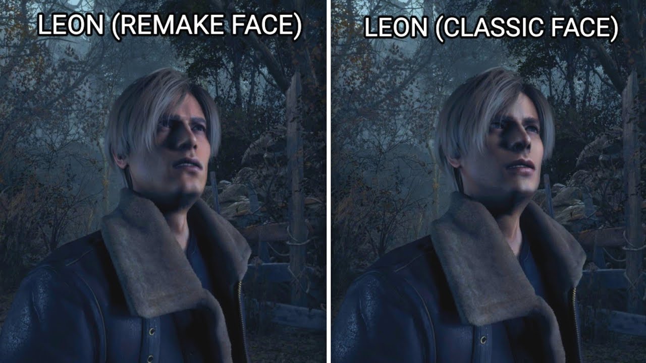Leon's Classic Face vs Remake Face - Full Comparison in RESIDENT EVIL 4 REMAKE