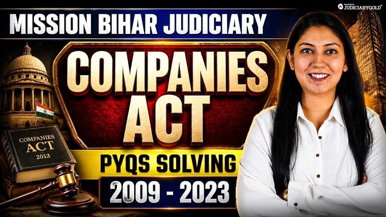 Bihar Judiciary 2026: Companies Act PYQ Solving & Detailed Analysis | #bihar #judiciary