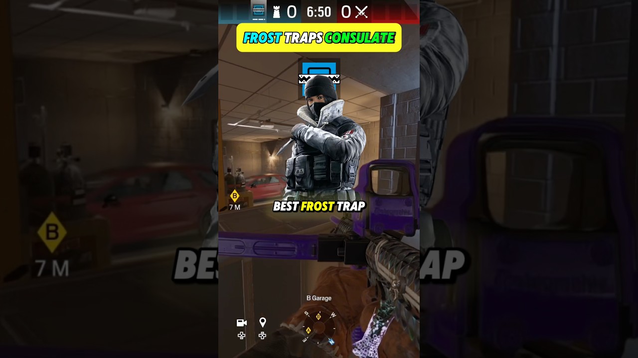 Лучшие места для игры в Frost Mat в Consulate Garage R6! #rainbowsix #siege #r6 #clips #shorts #g...