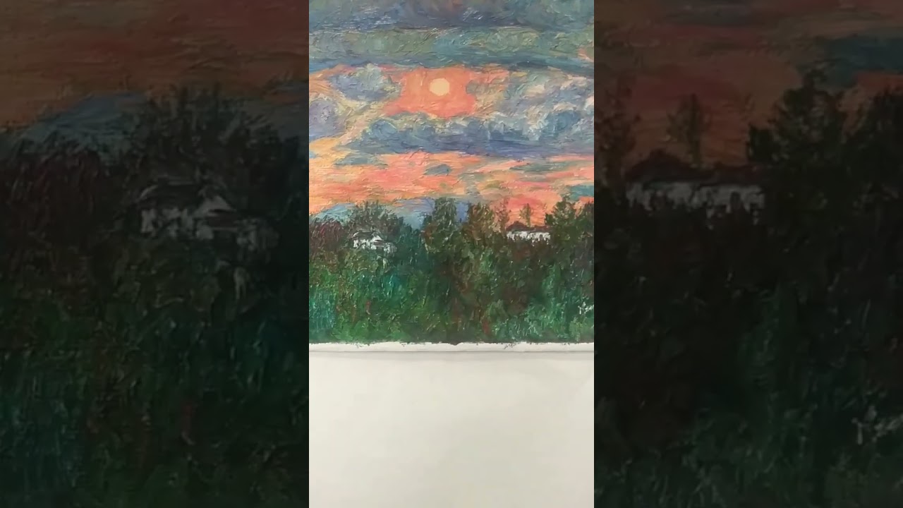 Mountain Sunset oil painting by Award Winning Artist Kendall F. Kessler