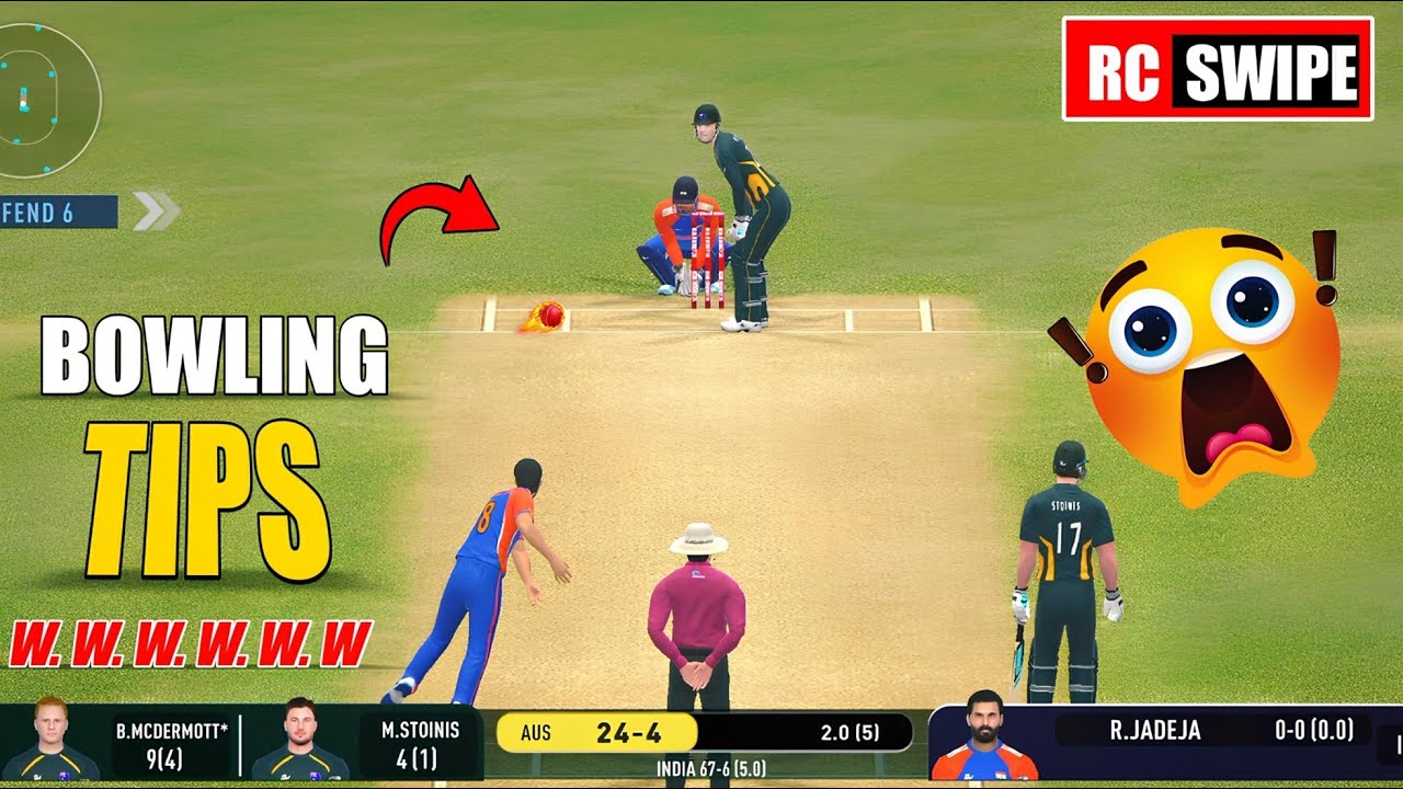Real Cricket Swipe Bowling Tips  🔥 | 100% Working | How To Take Wicket In RC Swipe