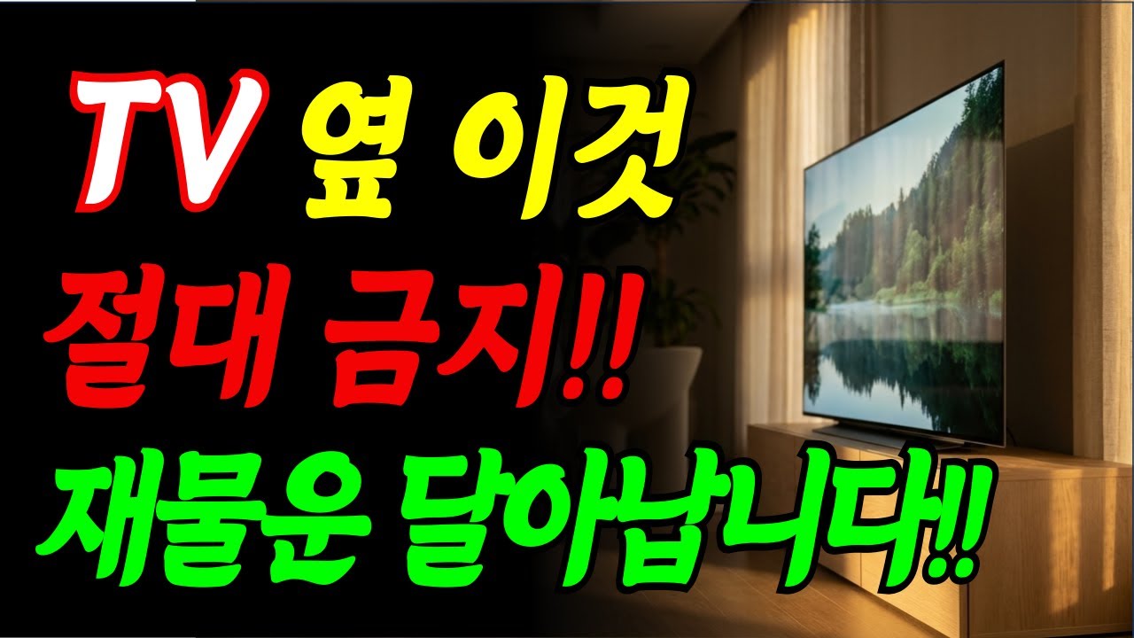 부자들은 TV 옆에 '이것' 절대 안 둡니다! 재물운 쏟아지는 거실 풍수 인테리어  | 풍수 | 돈복 |