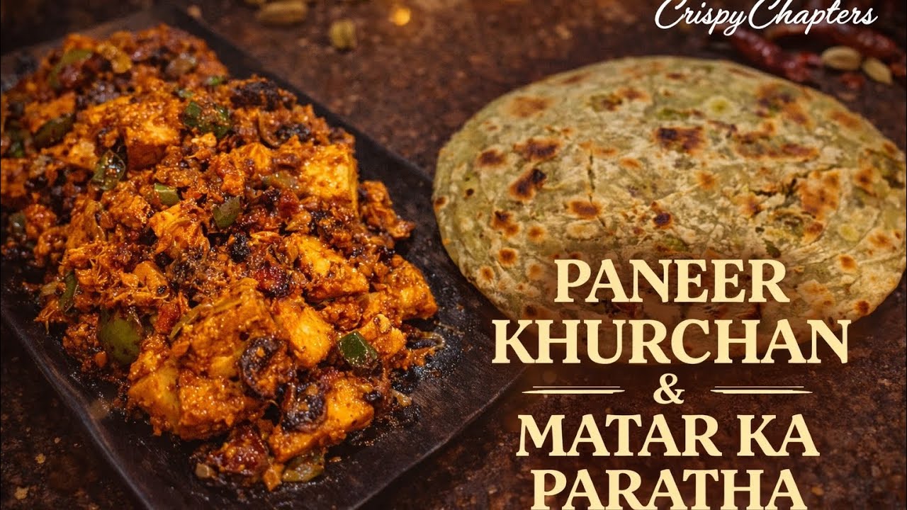 पनीर खुरचन और मटर पराठा। वायरल रेसिपी। होममेड।Paneer Khurchan, Matar ka Paratha| Crispy Chapters 