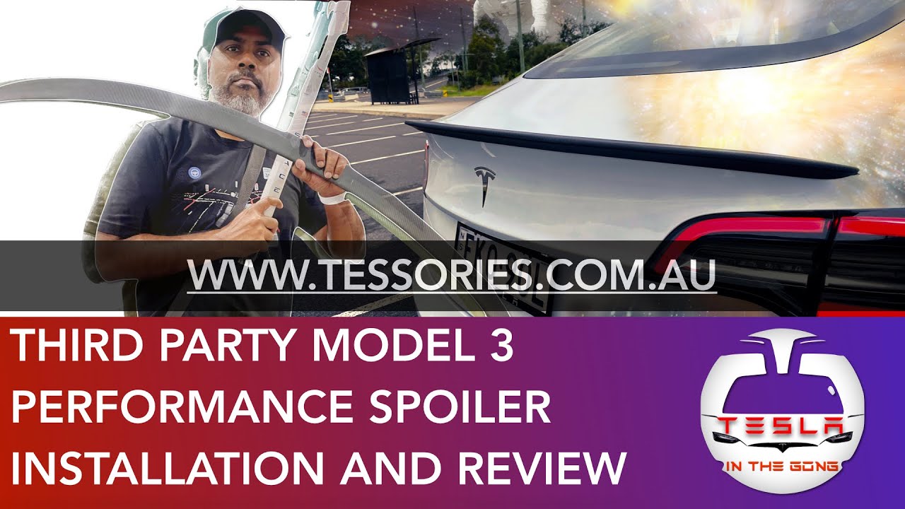 Tesla Model 3 Performance Third Party Spolier | Installation | Review Video | www.Tessories.com.au