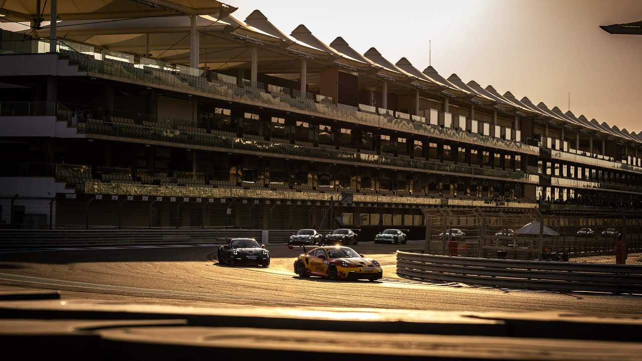 Porsche Carrera Cup Middle East Round 4 from Yas Marina Circuit - event clip January 2025.