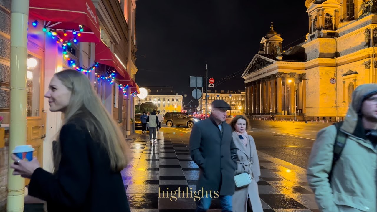 🌕 Очарование вечернего Санкт-Петербурга 🌕 Виртуальная прогулка по Питеру в 4K HDR