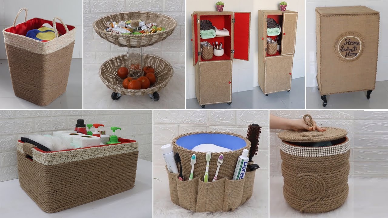 Amazing Reuse Ideas Old Utensil into Storage Things | Jute Craft Ideas