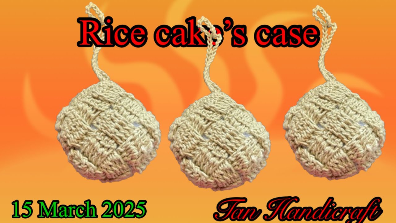 Tutorial ke 1694 - Combined crochet and weaving rice cake’s case crochet ketupat