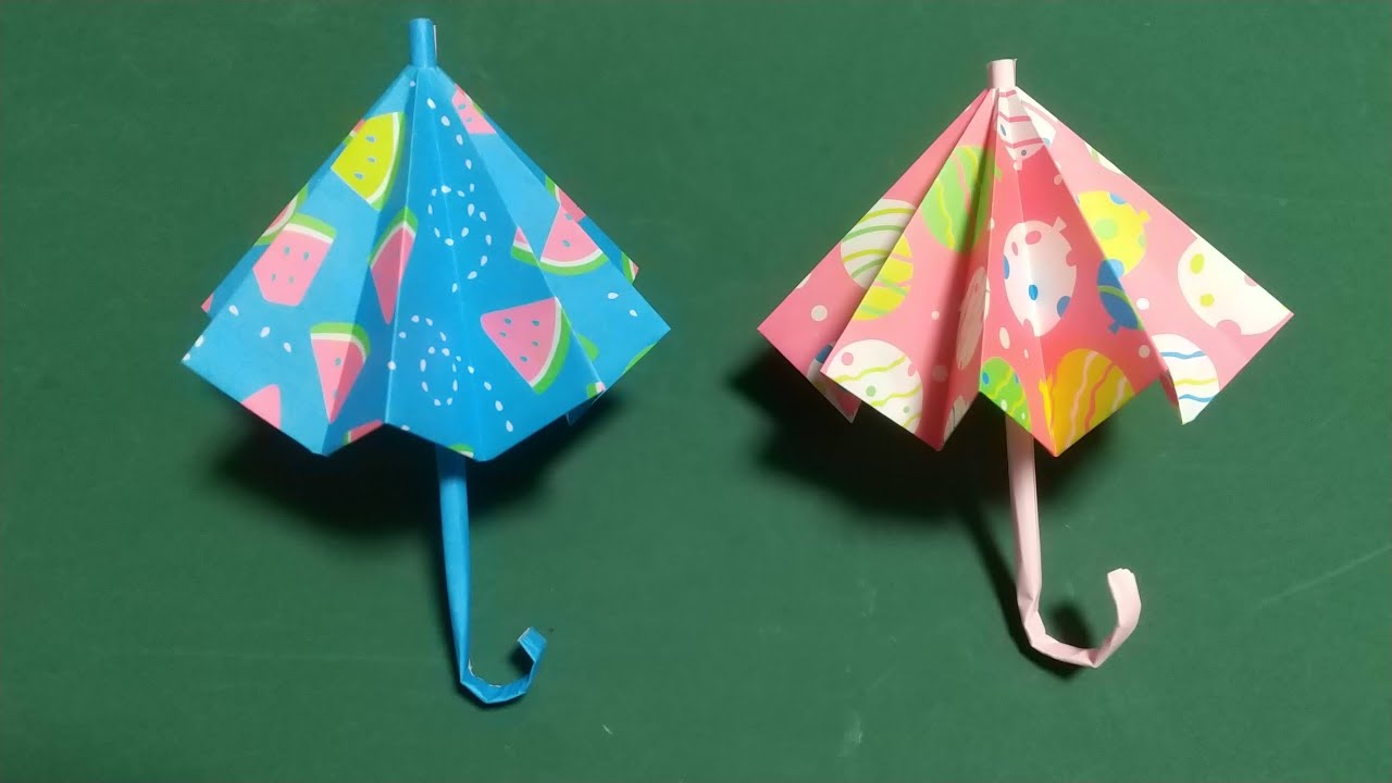 立体【開いた傘】折り紙/折り方　3D [Open Umbrella] Origami / How to fold