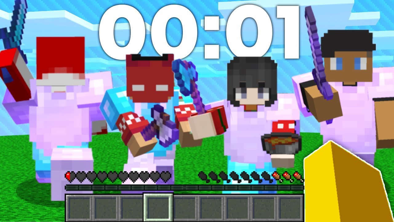 Minecraft Sobrevivente VS 4 Caçadores