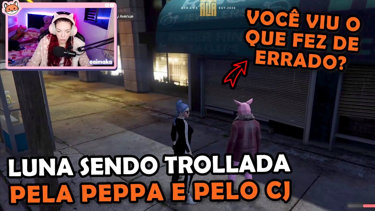 LUNA SENDO TROLLADA PELA PEPPA E CJ! PRIMEIRO DIA COM PC NOVO | GTA RP