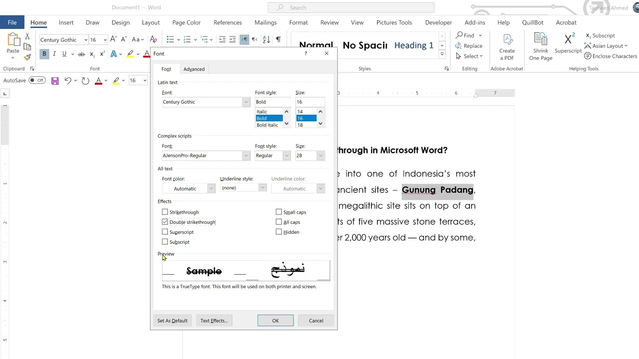 How to Apply Double Strikethrough in Microsoft Word