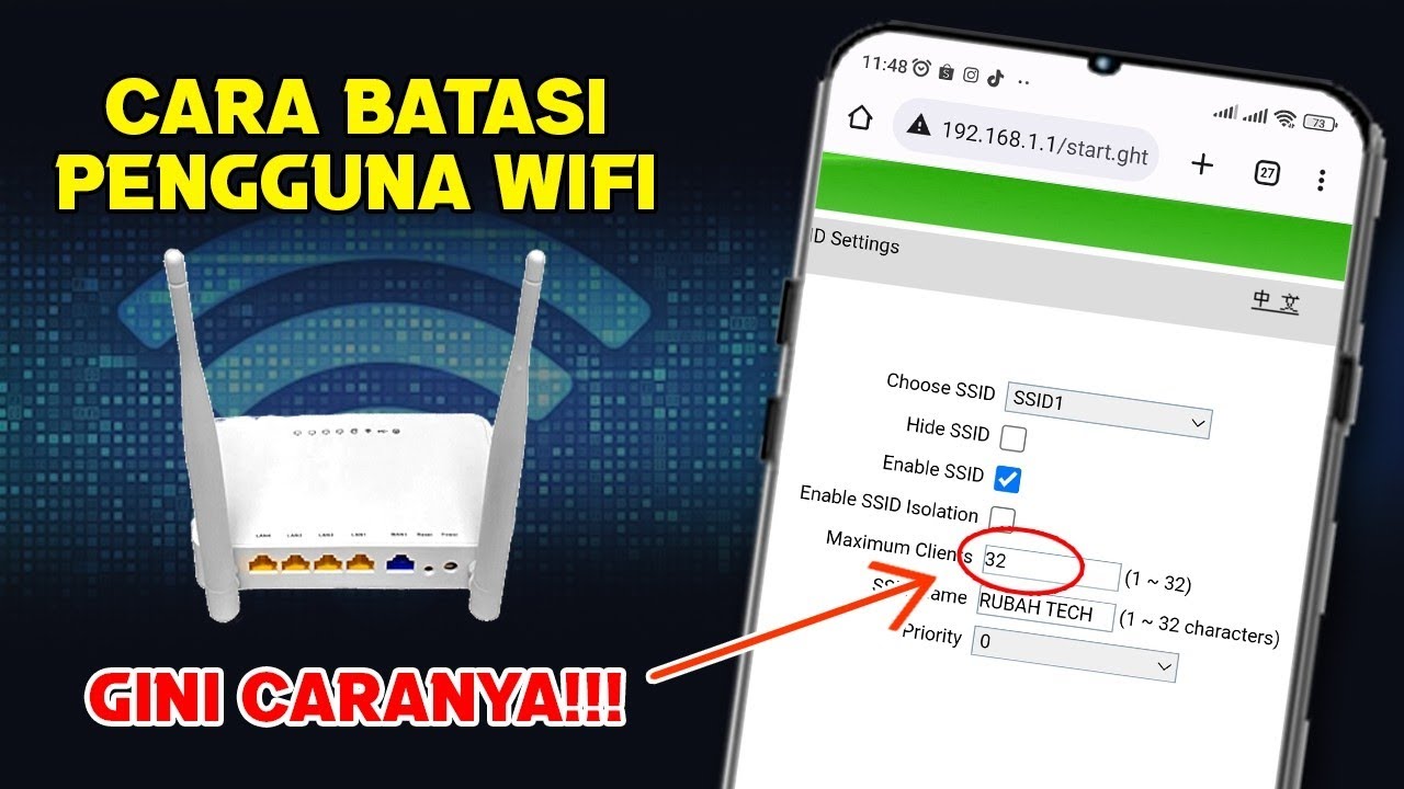 CARA MEMBATASI PENGGUNA WIFI || Cara Amankan Wifi