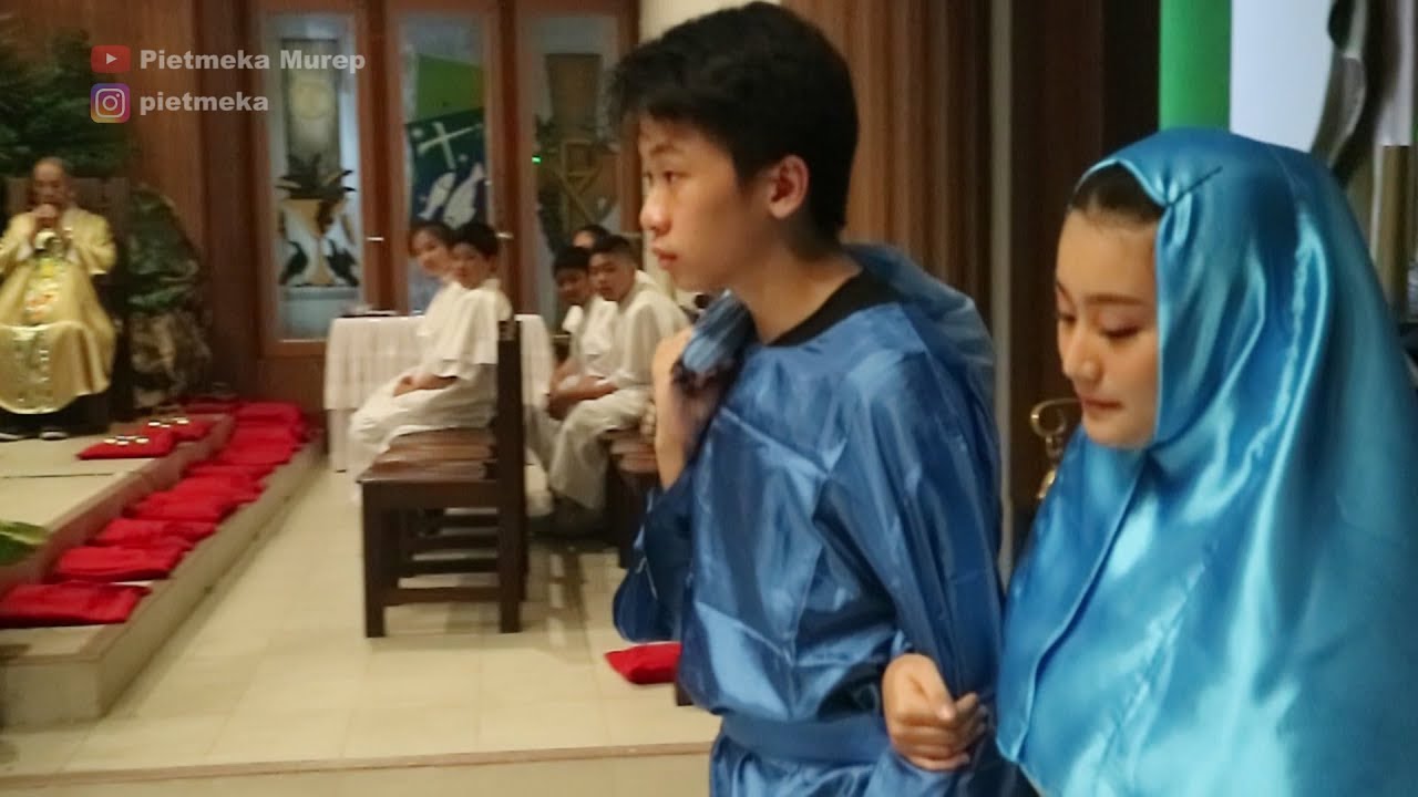 Drama Kelahiran Yesus Pada Misa Malam Natal Oleh OMK Paroki Gembala Baik Pontianak - 24/12/2018