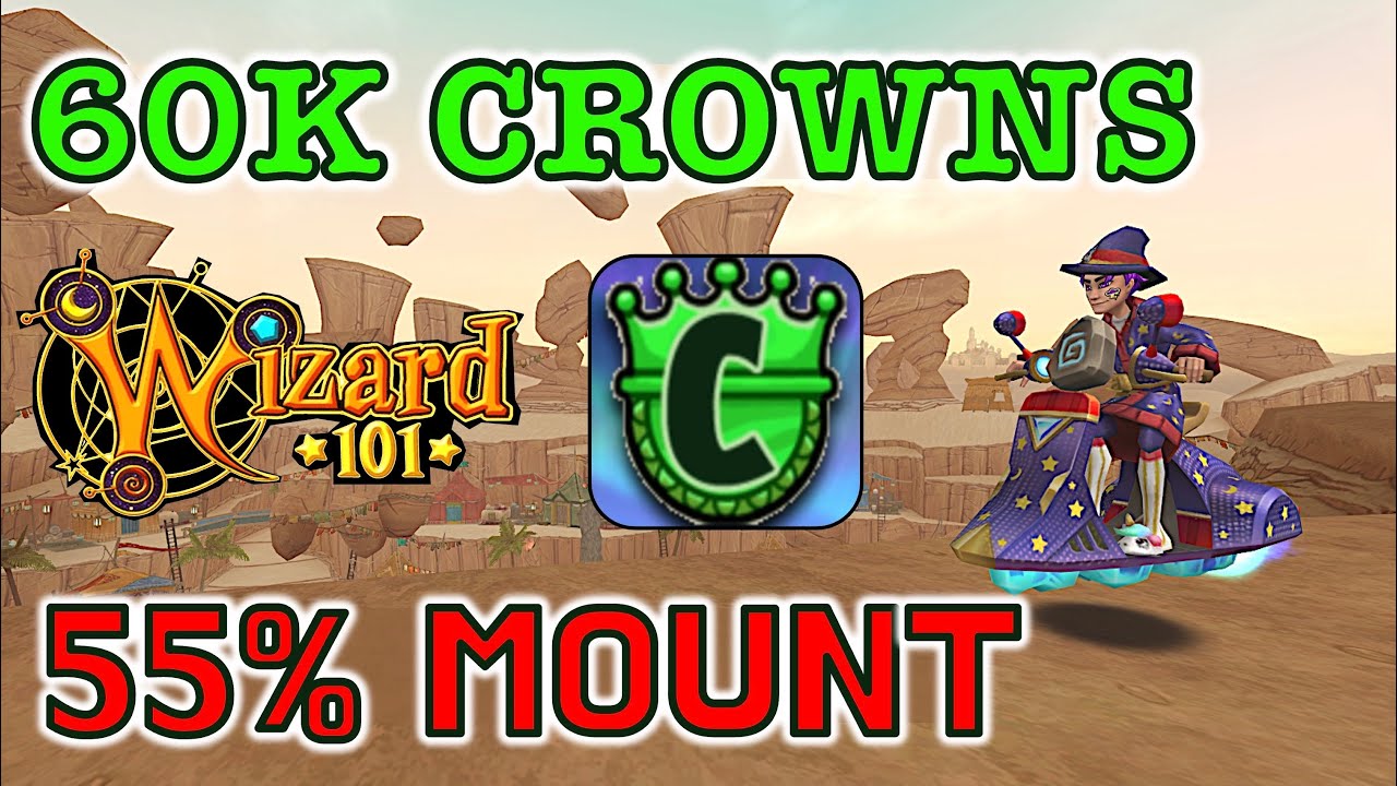 Wizard101 - I Spent 60,000 CROWNS To Get The FASTEST Mount! (55% Ravenwood Rider)