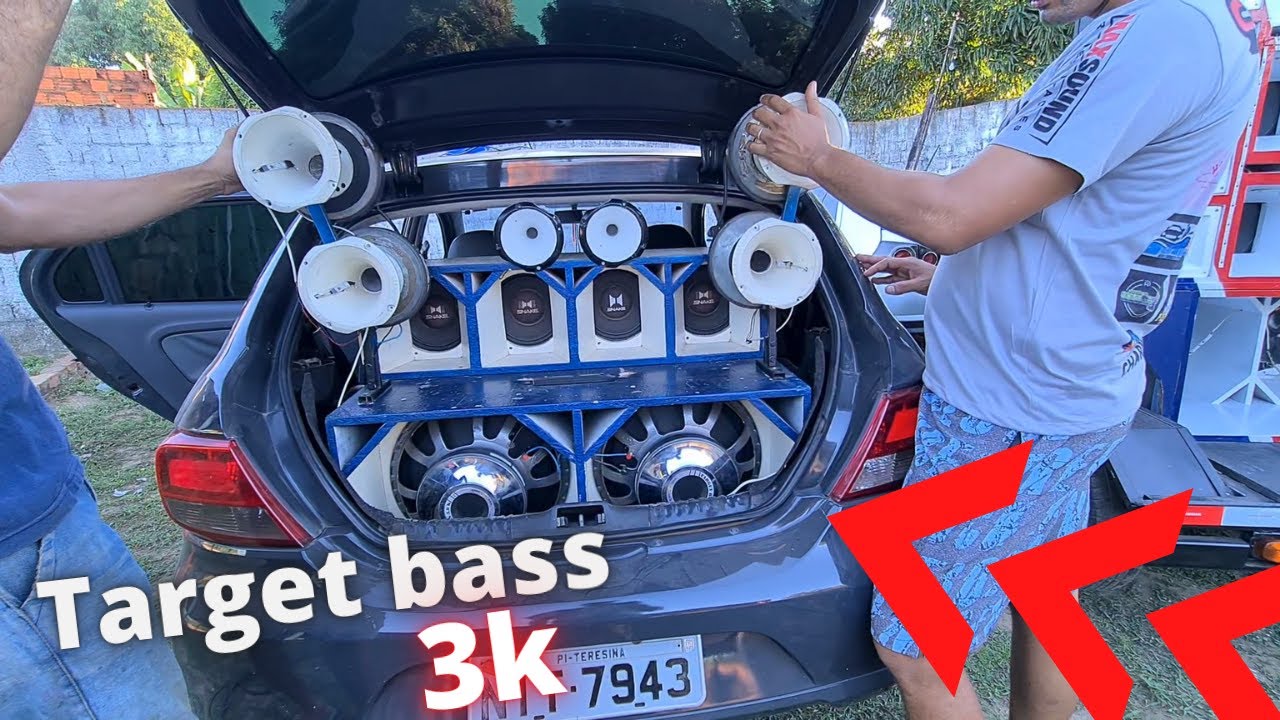 ( esse nunca cai de moda ) grave da eros 1500 rms tocando forte no golzinho - target bass 3k
