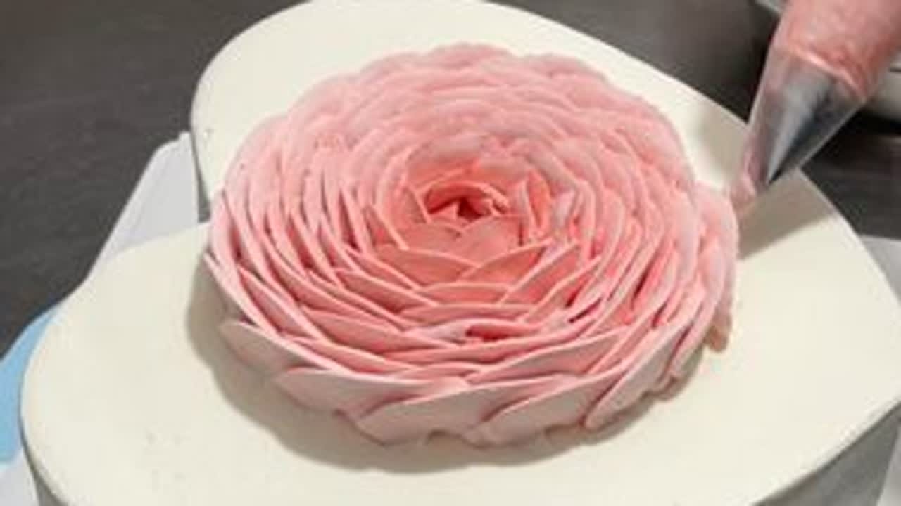 渐变爱心教程 #蛋糕🍰 #生日蛋糕 #蛋糕制作 #蛋糕教程 #仙妮贝儿色素