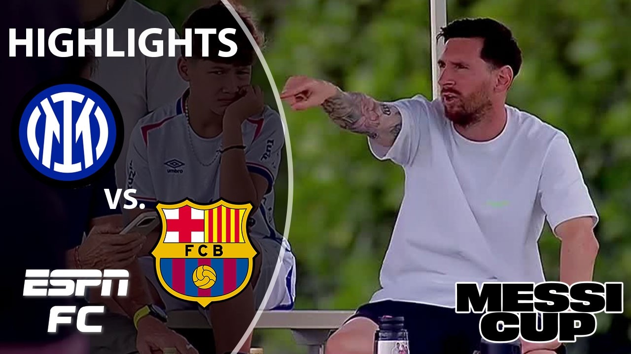 DOMINATION 🍿 Inter Milan vs. Barcelona | Messi Cup Highlights | ESPN FC