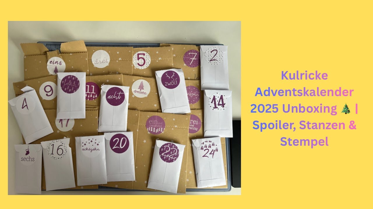 Kulricke Adventskalender 2025 Unboxing 🎄 | Spoiler, Stanzen & Stempel
