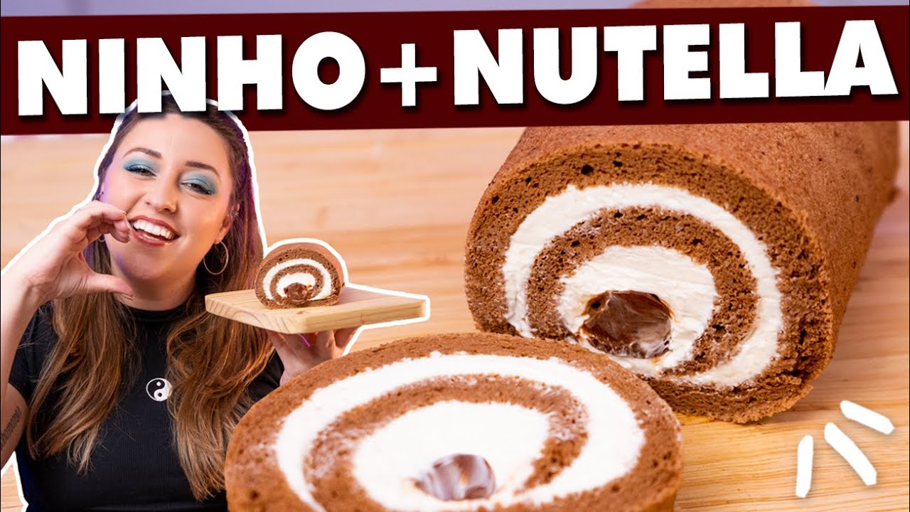 ROCAMBOLE NUVEM DE NINHO COM NUTELLA QUE VOCÊS PEDIRAM - *alerta trend mundial*  |Tábata Romero