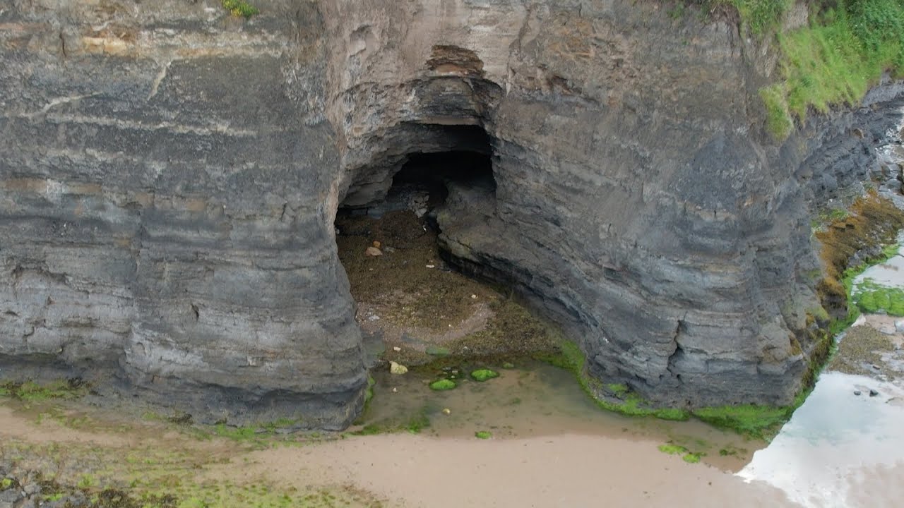 Boggle Hole / YHA Boggle Hole / Near Robin Hoods Bay / Yorkshire / North Yorkshire /  Drone