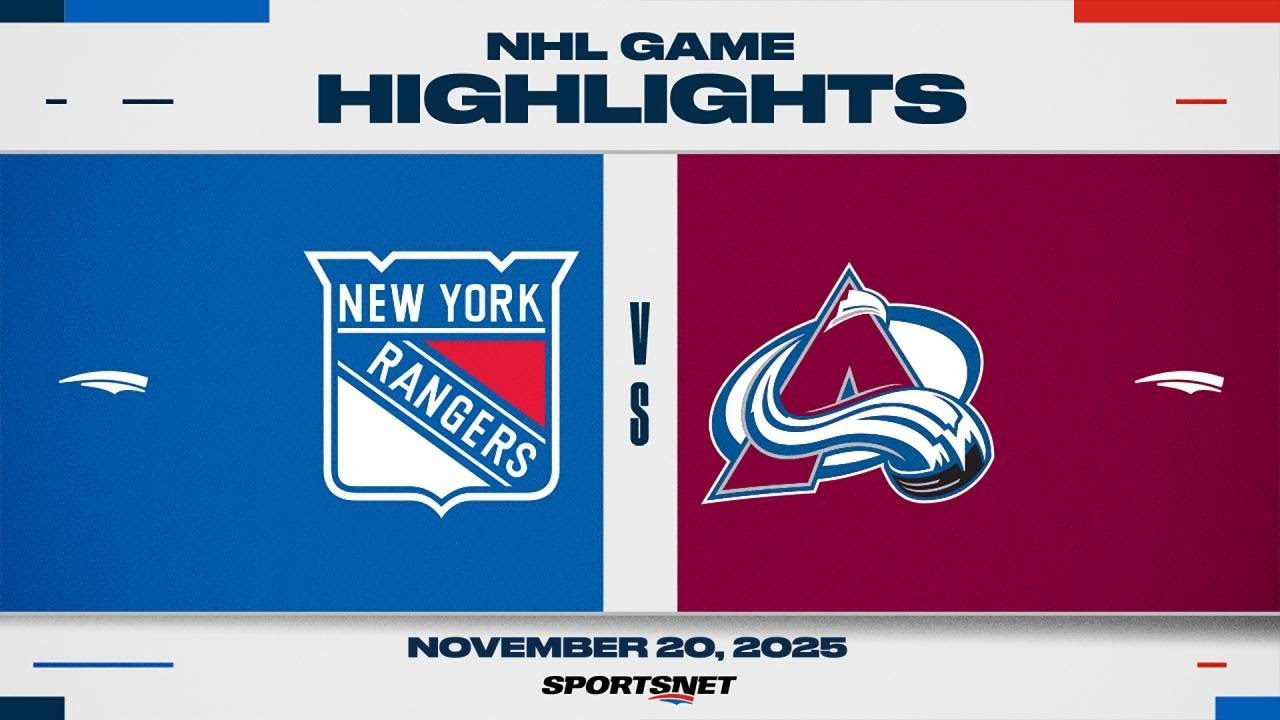 NHL Highlights | Rangers vs. Avalanche - November 20, 2025