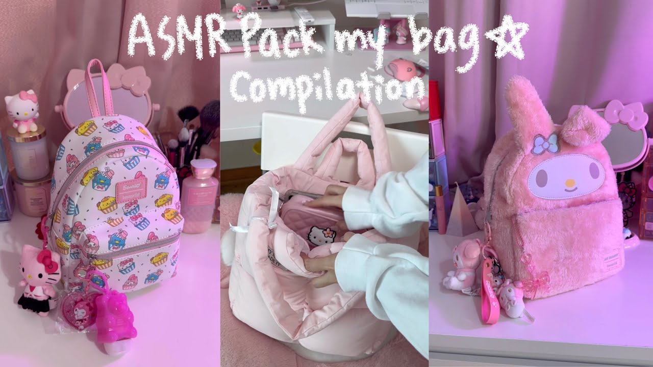 ASMR Pack my bag compilation/ Kawaiimiin on Tiktok