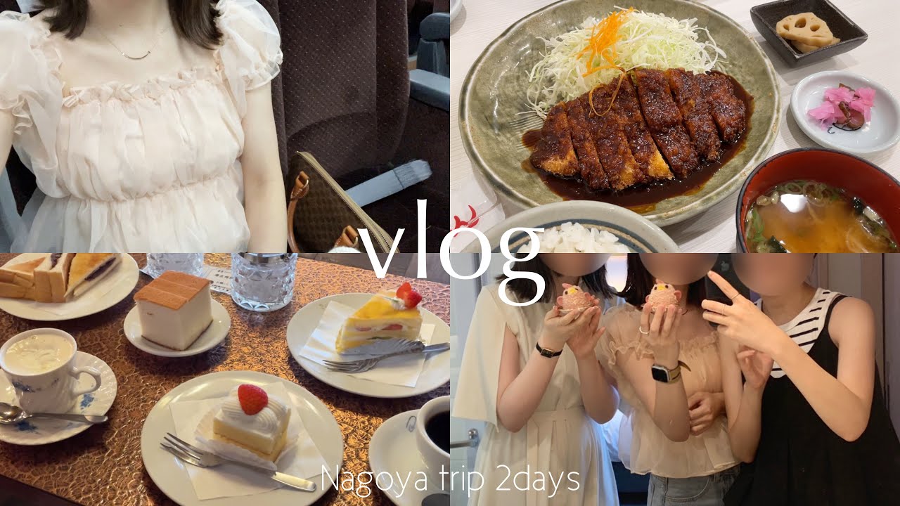 〈vlog〉一泊二日名古屋女子旅🪐/矢場とんの味噌カツ/ぴよりん🐣/喫茶店モーニング/プラネタリウム/オススメタイ料理屋