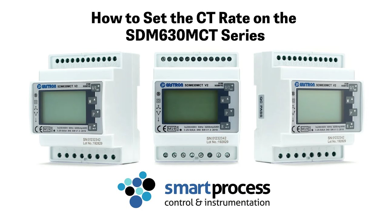 How to set the CT Rate on the Eastron SDM630MCT Series