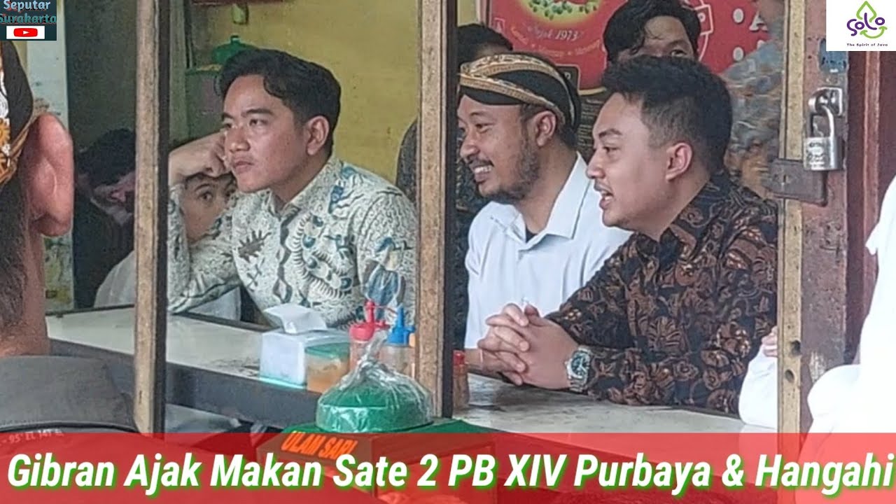 Gibran Tiru Gaya Jokowi, Berunding Damaikan 2 Raja PB XIV Purbaya & Mangkubumi Makan Sate Kambing