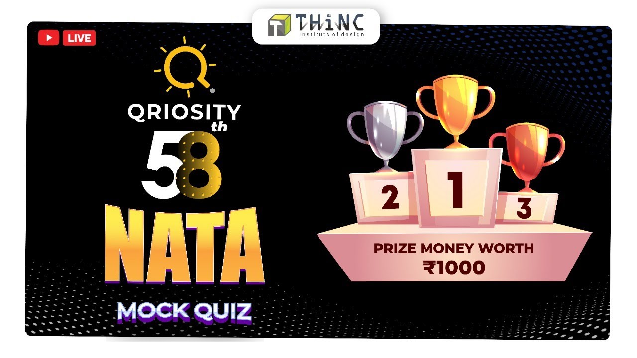 QRIOSITY QUIZ 58 | NATA MOCK QUIZ | NATA 2022 | B.ARCH EXAM PREPARATION | ARCHITECTURE ENTRANCE EXAM