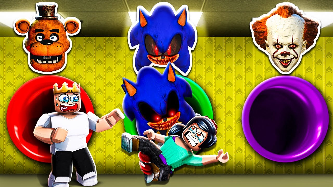 Pushing GIRLFRIEND Down SONIC.EXE SLIDE in Roblox