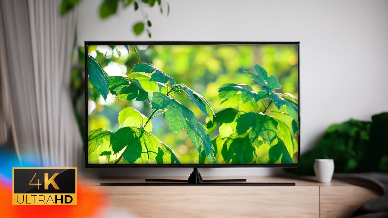 Green leaves 4K TV screensaver - wallpaper